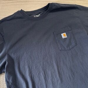 Carhartt K87 Workwear Pocket T-Shirt - Navy - 2XL Tall - Loose Fit